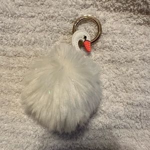 Kate Spade Swan Pom Stlye Keychain Bag Charm